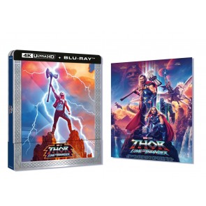 Thor Love and Thunder Steelbook Blu-ray + Blu-ray Ultra HD 4K + Card lenticolare