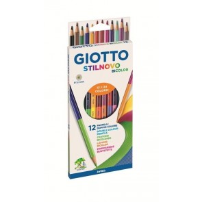 Pastelli Giotto Stilnovo Bicolor. Scatola 12 matite colorate