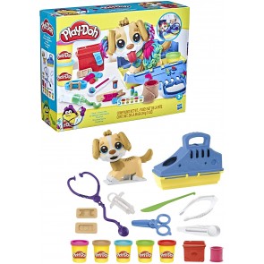 Play-Doh - Set da Veterinario, playset con cane giocattolo, include 5 colori di pasta da modellare atossica