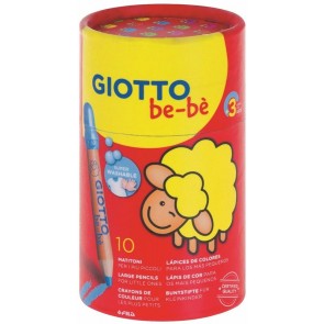 Pastelli Supermatitoni Giotto be-bè. Barattolo 10 matite colorate assortite 