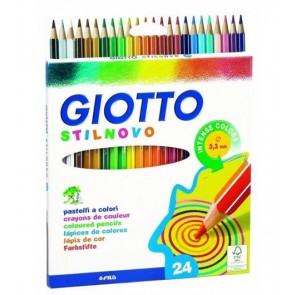 Pastelli Giotto Stilnovo. Scatola 24 matite colorate 