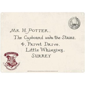 Targa in Metallo Small Letters Harry Potter 