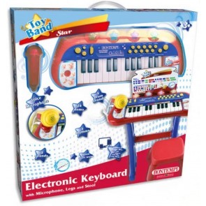 Toy Band Star Tastiera Elettronica con sgabello e microfono