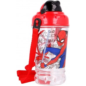 Borraccia con tappo e cannuccia 440 ml Spiderman Urban Web 