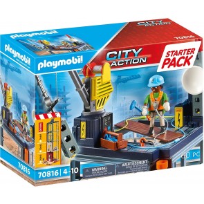 Playmobil- Cantiere con montacarichi-70816