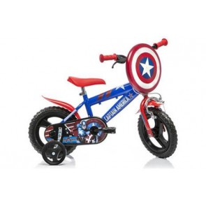 Dino Bikes Captain America bicicletta 12" Blu e Rossa