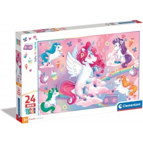 Puzzle super color Jolly Unicorns 24 pezzi