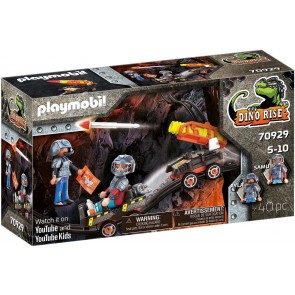 Playmobil - Dine rise carrello con razzo della miniera 