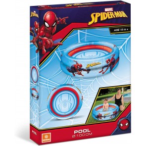 Spiderman piscina gonfiabile 2 anelli 100 cm 