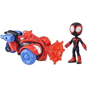 Spidey and his amazing friends miles morales con veicolo
